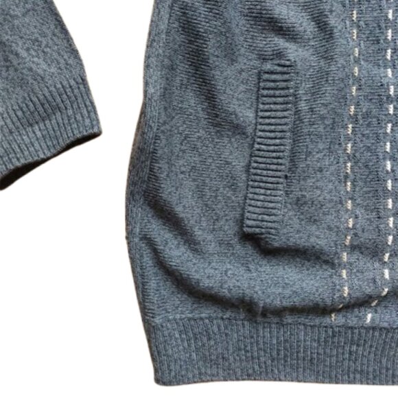 Gray Zip-Up Cardigan Size Large / 44 - Picture 3 of 4